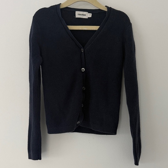 Filou & Friends Navy Basic Kids Sweater Knit Cardigan 100% Cotton Size 5 years - Picture 6 of 6